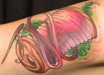 Looking for unique  Tattoos? Sewing Thread Tattoo