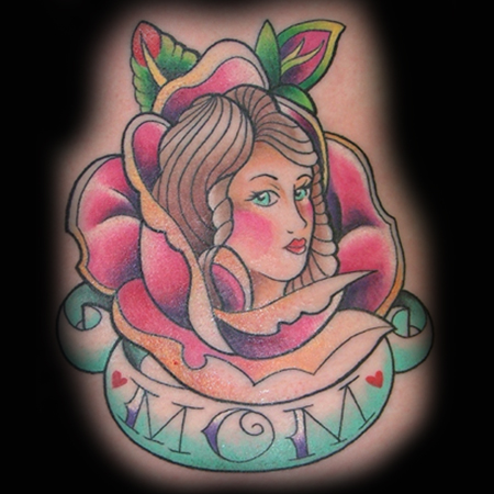 pin up rose tattoo