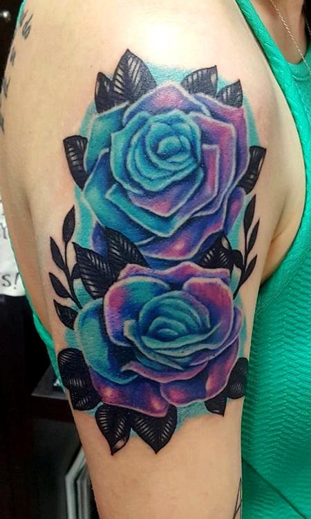 Tattoos - Blue roses tattoo - 129302
