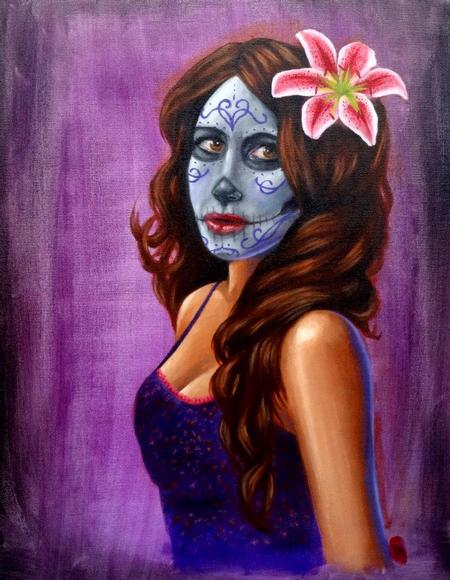Tattoos - Day of the Dead on Purple  - 91672