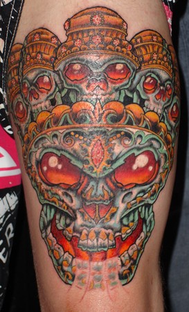 Tattoos - Trevor Wilson - crowned skull