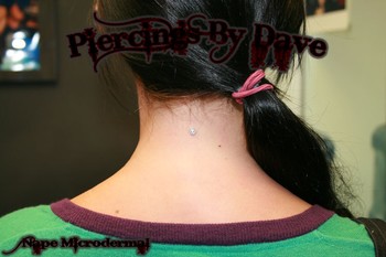 nape microdermal piercing