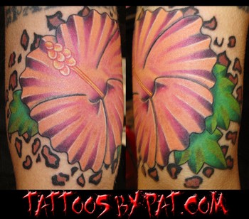 Tattoos - Pat Patterson - Hibiscus flower