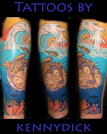 Comments fish color leg custom tattoo new school
