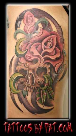 Tattoos New School skull rose Now viewing image 7 of 54 previous next