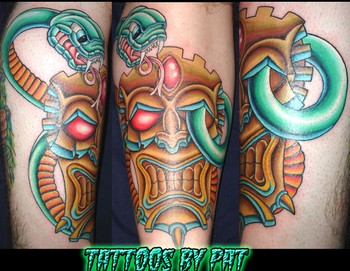 Tattoos - Pat Patterson - tiki and snake