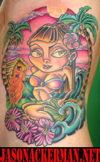 Tattoos - Original Art tattoos - live tikki girl