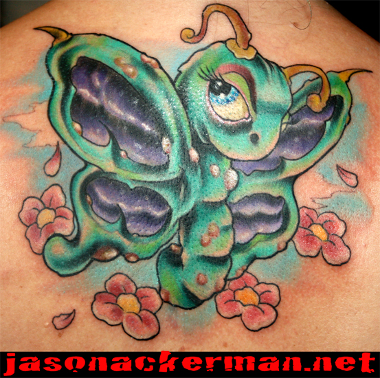 Jason Ackerman butterfly tattoo