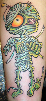 Tattoos - Severed Head tattoos - glowin mummy boy