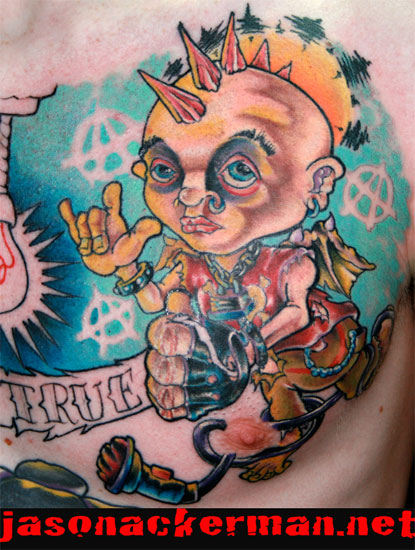 Tattoos - Biker tattoos - anarchy punkster