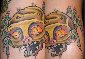 Tattoos - Severed Head tattoos - 8 legged freak