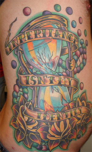 Tattoos - Memorial tattoos - dna hour glass