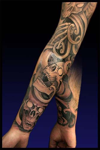 Keyword Galleries Black and Gray Tattoos Skull Tattoos Custom Tattoos