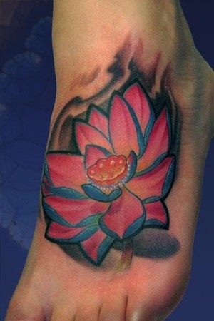 color lotus tattoo