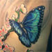 tattoo galleries/ - Butterfly and Flower backpiece in progress