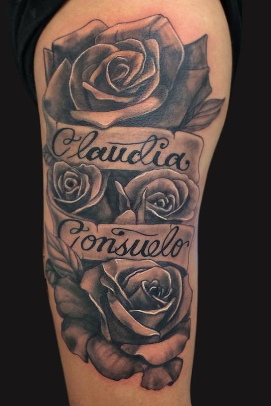 roses and banners by spencer caligiuri tattoonow roses and banners by spencer caligiuri tattoonow