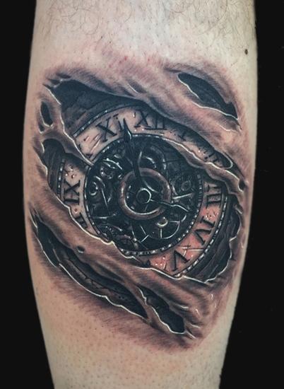 clock tattoo by daniel chashoudian tattoonow clock tattoo by daniel chashoudian tattoonow