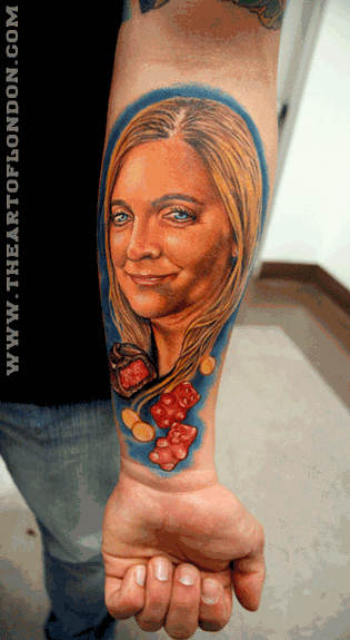 MD Tattoo Studio Tattoos HalfSleeve Memorial Color Portrait Tattoo