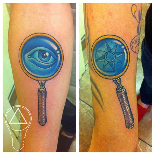 Brittan London Reese - BFF Magnifying Glass Tattoos