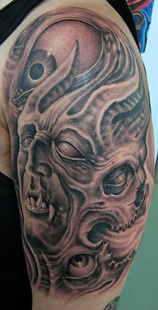 Tattoos Evil. Faces Tattoo