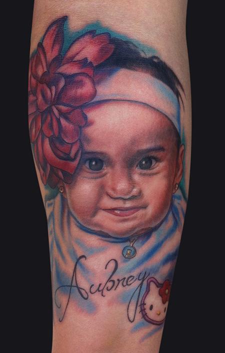 Jamie Parker - Baby Portrait Tattoo