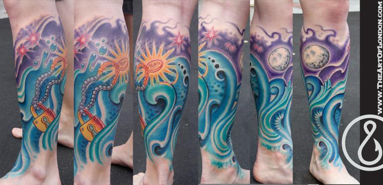 tattoos of ocean. New School Tattoos,