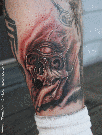 This black and grey tattoo belongs to one of Cory's awesome clients who 