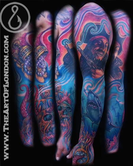 Leon is a bad ass from Australia We started his sleeve at Musink 2011 with