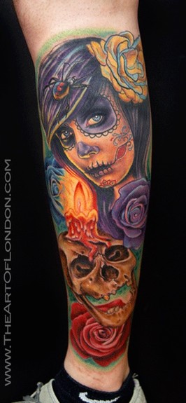 day of dead girl tattoo pictures. London - Day of the Dead Girl