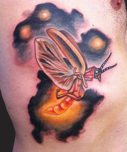 Katelyn Crane - Firefly at night tattoo