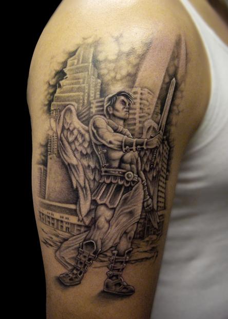 Warrior Guardian Angel Tattoo Designs