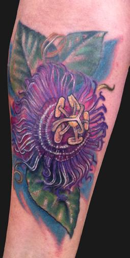 Katelyn Crane - Ragdoll Passion Flower Tattoo