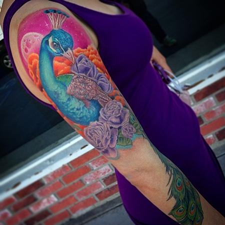 Tattoos - Peacock arm - 96053