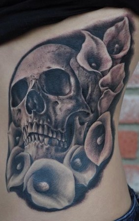 Tattoos Flower. Skull and tattoos of skulls and flowers. Tattoos Flower. Skull and