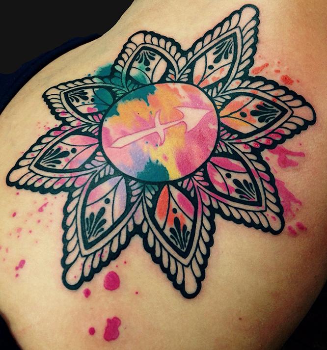 watercolor mandala by marc durrant tattoonow watercolor mandala by marc durrant tattoonow