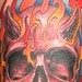 Tattoos - Flaming Skull Tattoo - 35637
