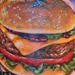 Bird on a Burger Tattoo Tattoo Thumbnail