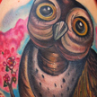 Tattoos - Owl in a Tree Tattoo - 59998