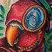 Tattoos - Gentleman Parrot Tattoo - 50651