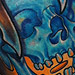 Greed Money Skull Bio Mech Tattoo Design Thumbnail