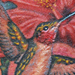 Tattoos - Humming Bird and Hawaiian flowers tattoo - 70437