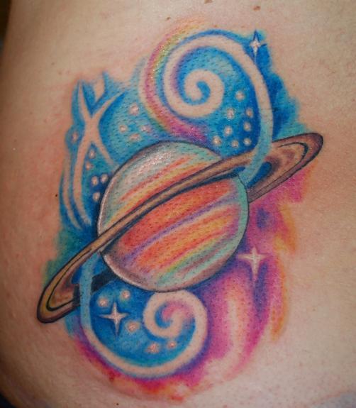 Tattoos Tattoos New School Return of Saturn Burning Man tattoo