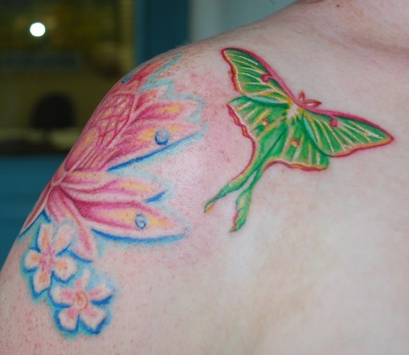 Tattoos Tattoos Color Luna Moth Tattoo