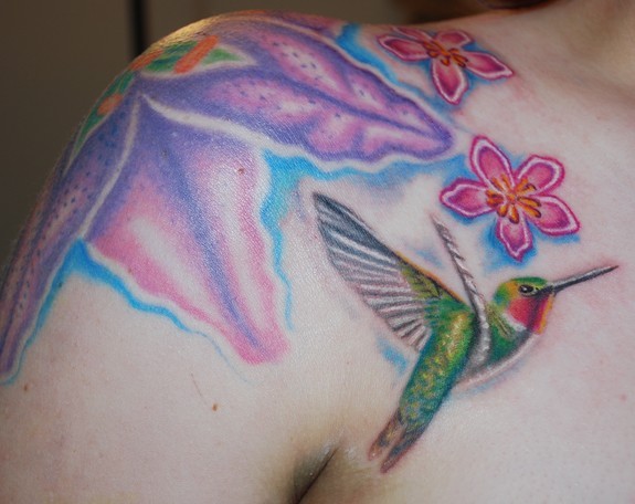 Mallory Johnstone Hummingbird Tattoo