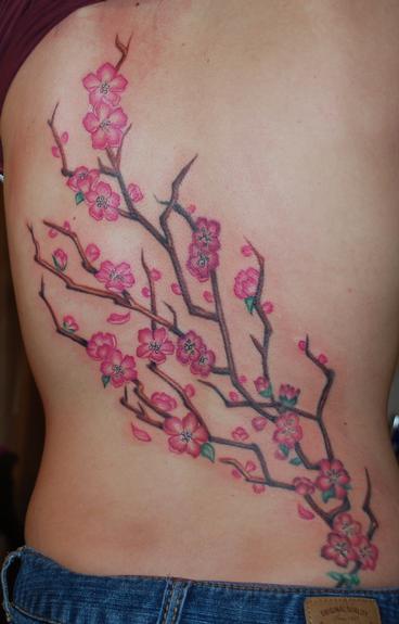 Mallory Johnstone Cherry Blossom Tattoo