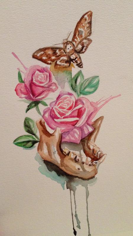 Watercolor Tattoo Design Thumbnail