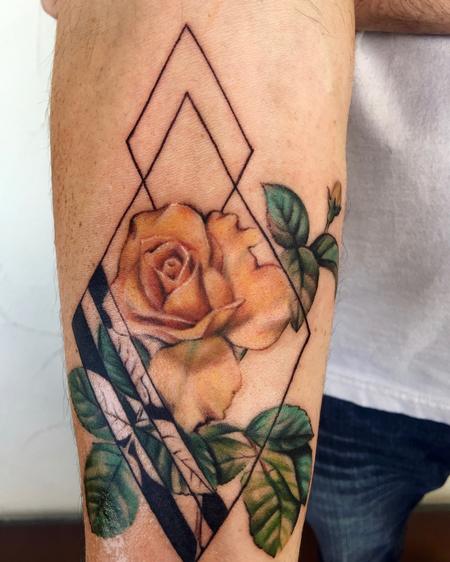 Yellow Rose Tattoo Design Thumbnail