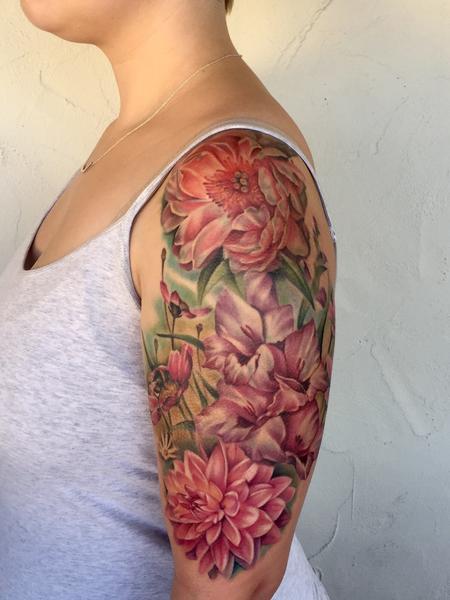 Floral sleeve Tattoo Design Thumbnail
