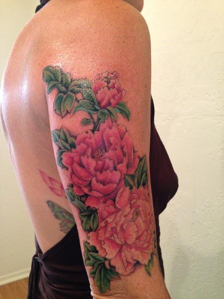 Tattoos - vintage peonies - 95119