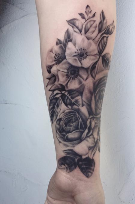 Vintage floral  Tattoo Design Thumbnail
